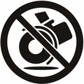 Beskyttelsesskærmen må ikke bruges til skæring... + symbol (vinkelsliber)